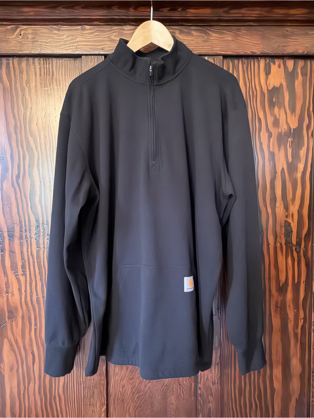 Carhartt Navy Blue Quarter-Zip Pullover Hoodie